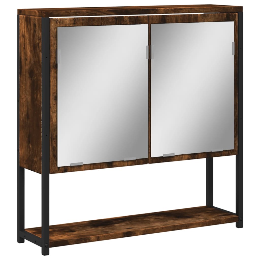 Mirror Cabinet 60 x 16 x 60 cm Engineered Wood Smoked oak