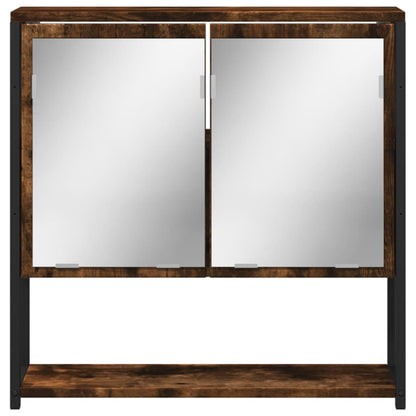 Mirror Cabinet 60 x 16 x 60 cm Engineered Wood Smoked oak