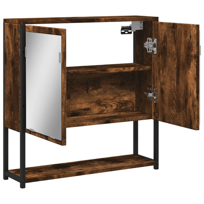 Mirror Cabinet 60 x 16 x 60 cm Engineered Wood Smoked oak
