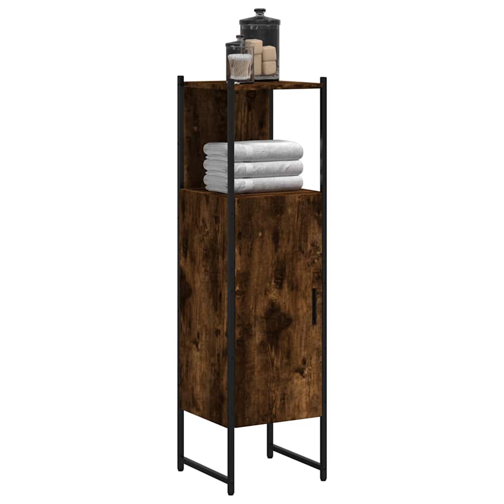 Bathroom Cabinet 33x33x120,5 cm Engineered Wood Smoked oak