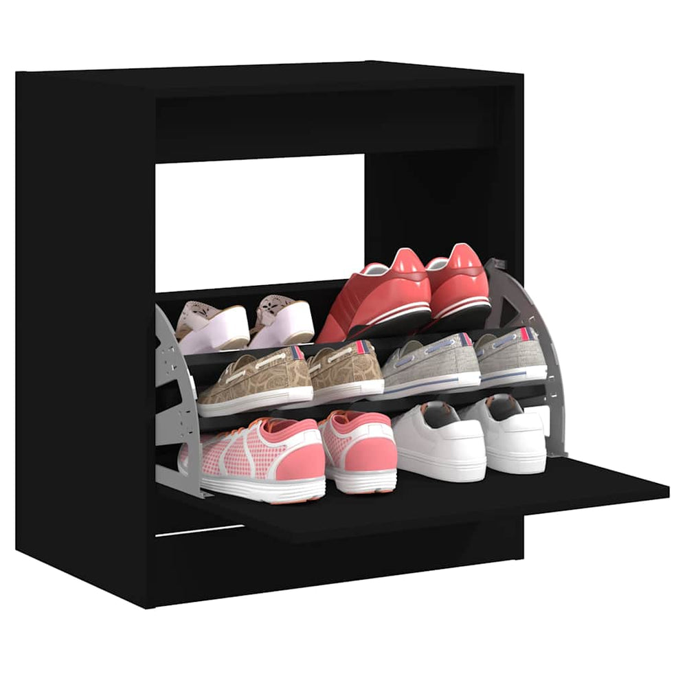 vidaXL Shoe Cabinet with 2 Flip-Drawers Width 60 cm Depth 42 cm