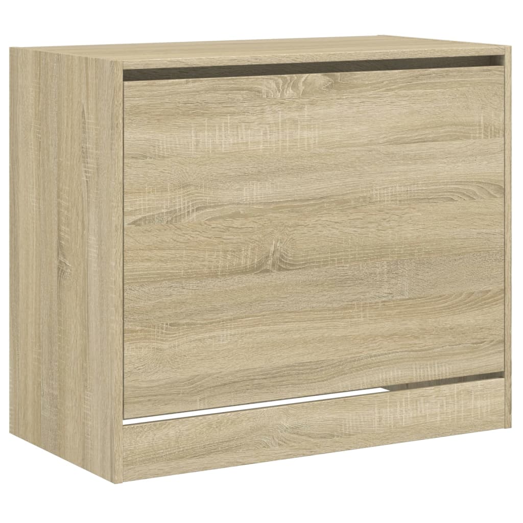 Shoe Cabinet with 2 Flip-Drawers Width 80 cm Depth 42 cm Sonoma oak 69 cm