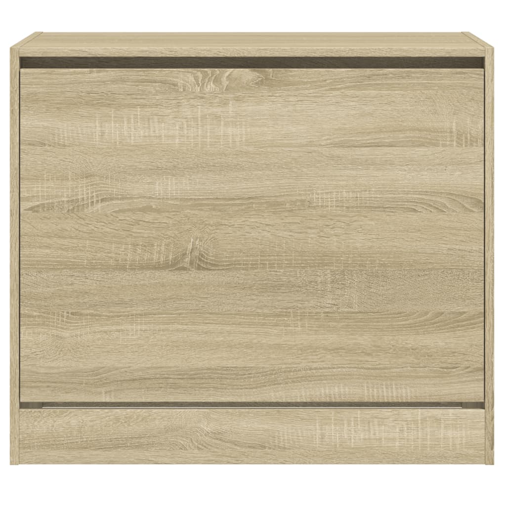 Shoe Cabinet with 2 Flip-Drawers Width 80 cm Depth 42 cm Sonoma oak 69 cm