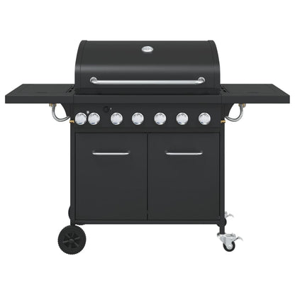 vidaXL Gas BBQ Grill with 7 Burners Black Powder-coated Steel 3