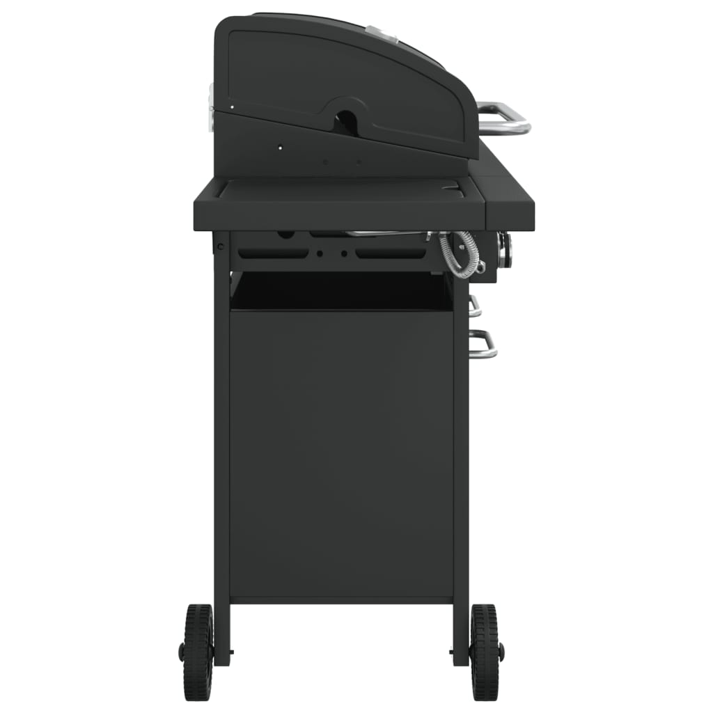 vidaXL Gas BBQ Grill with 7 Burners Black Powder-coated Steel 5