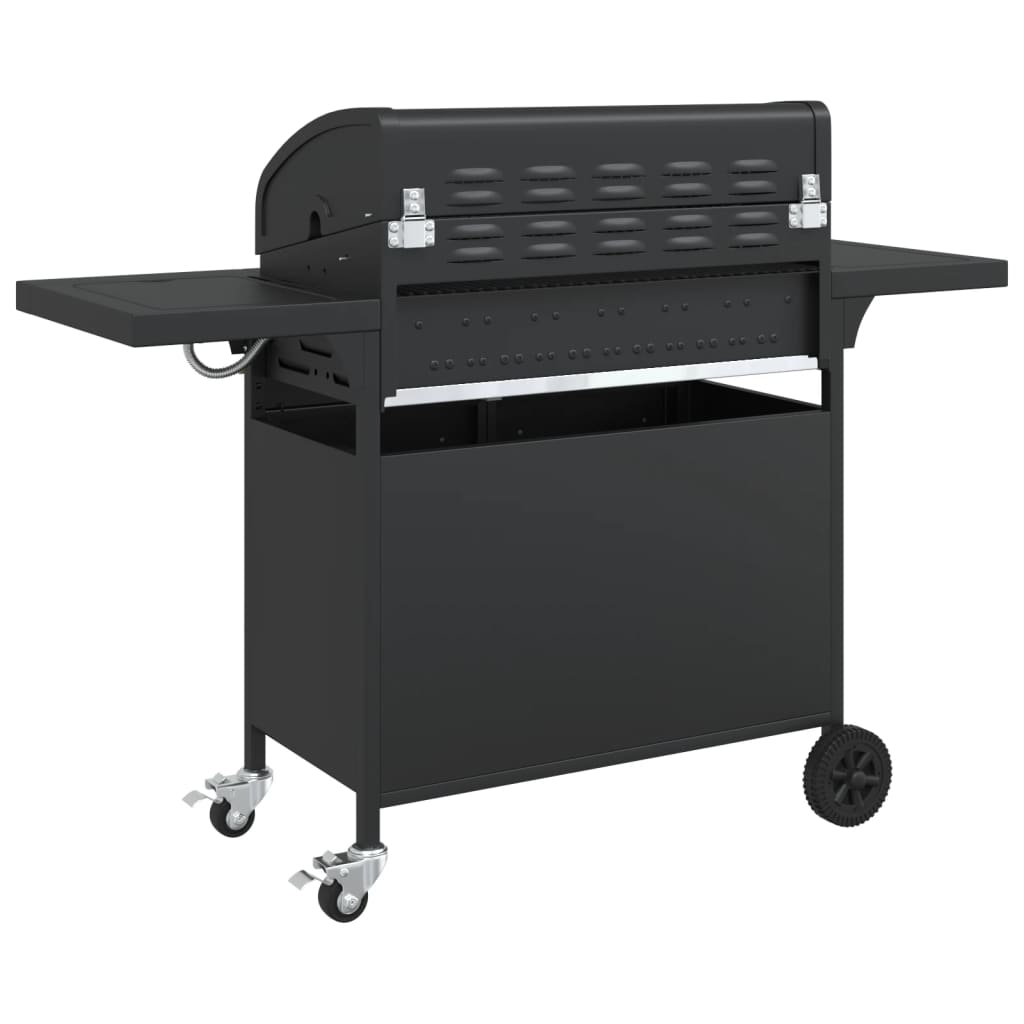 vidaXL Gas BBQ Grill with 7 Burners Black Powder-coated Steel 4