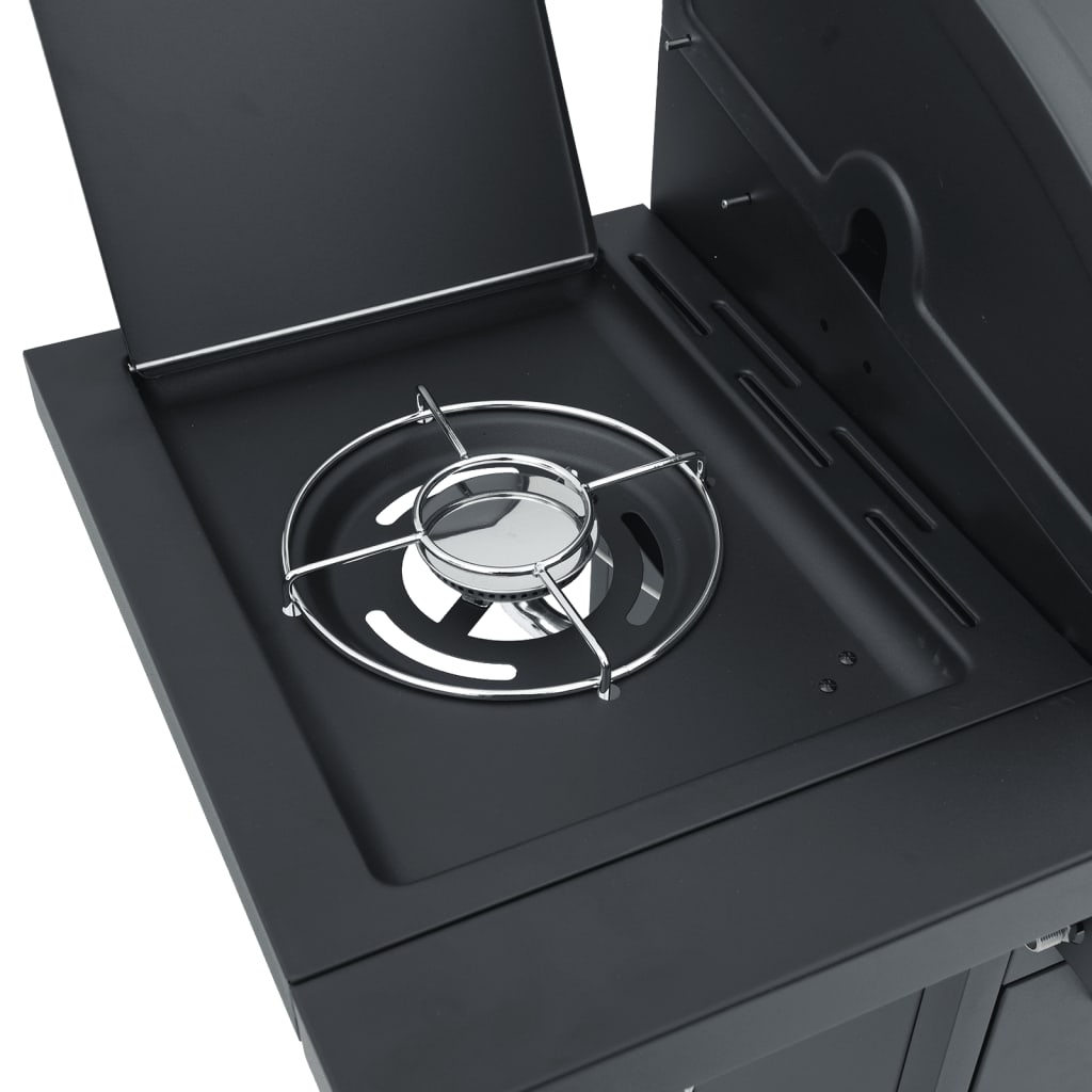 vidaXL Gas BBQ Grill with 7 Burners Black Powder-coated Steel 6