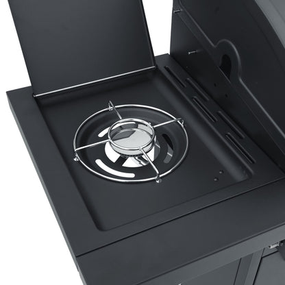 vidaXL Gas BBQ Grill with 7 Burners Black Powder-coated Steel 6
