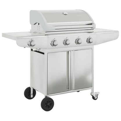 vidaXL Gas BBQ Grill with 5 Burners Silver Stainless Steel 2