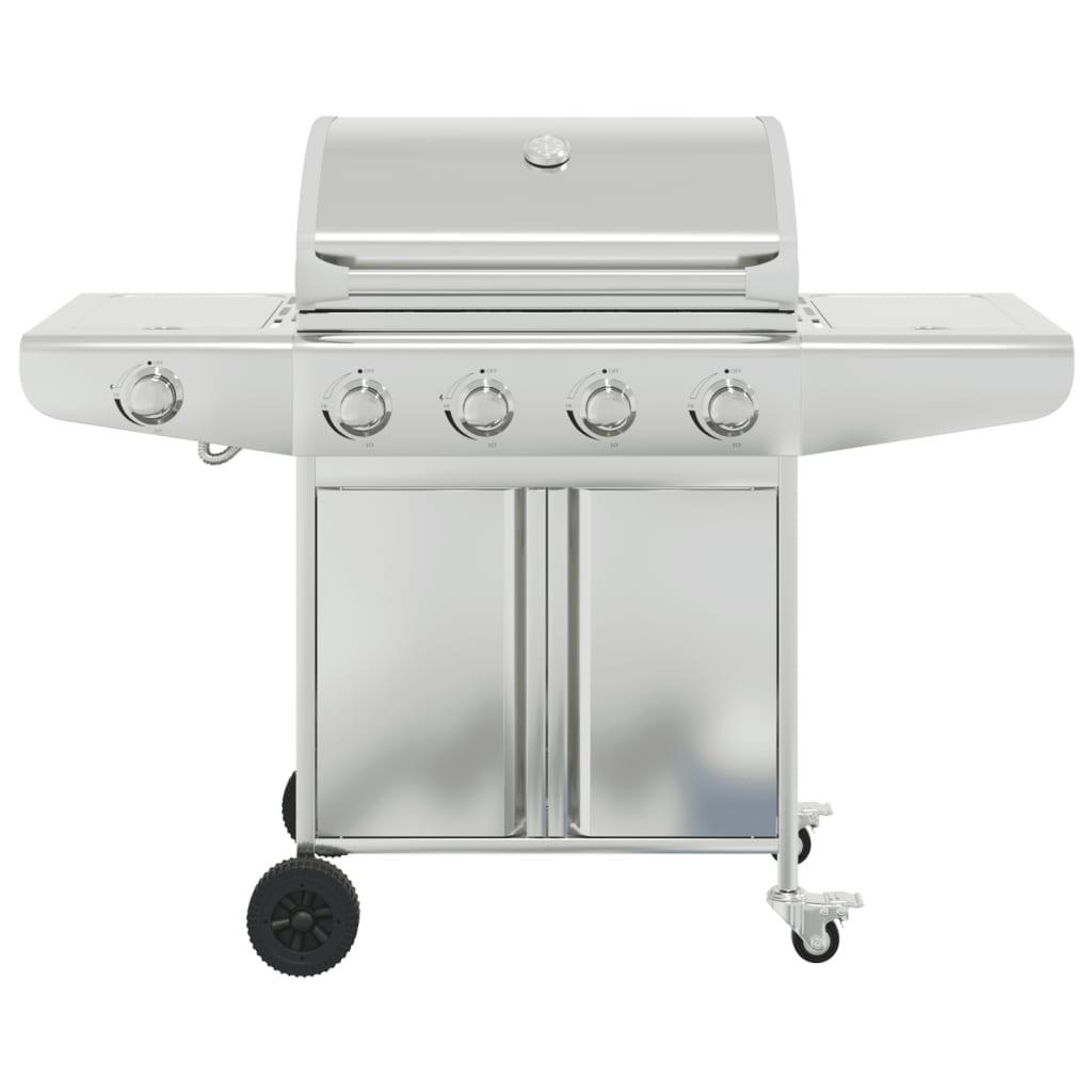 vidaXL Gas BBQ Grill with 5 Burners Silver Stainless Steel 3