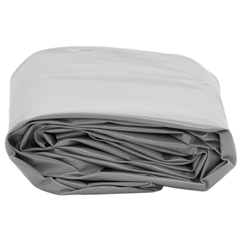 Tarpaulin 650 g/m² with Eyelets Grey 5 x 8 m