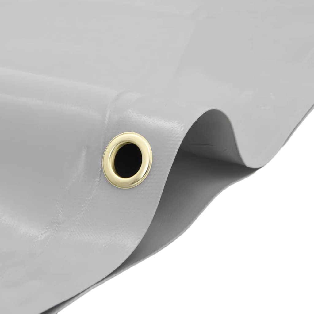 Tarpaulin 650 g/m² with Eyelets Grey 5 x 8 m
