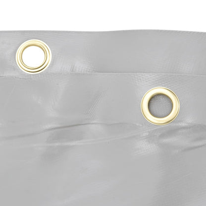 Tarpaulin 650 g/m² with Eyelets Grey 5 x 8 m
