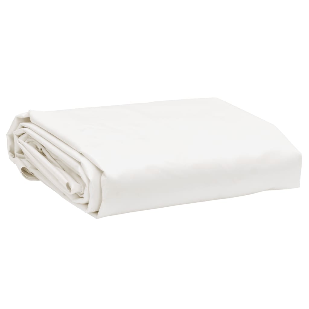 Tarpaulin 650 g/m² with Eyelets White 5 x 7 m