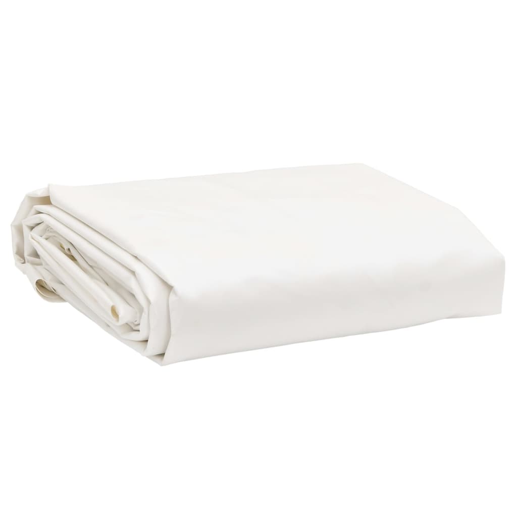 Tarpaulin 650 g/m² with Eyelets White 5 x 8 m