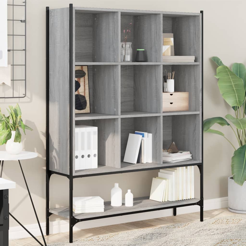 Bookcase 102x30x141,5 cm Engineered Wood Grey sonoma