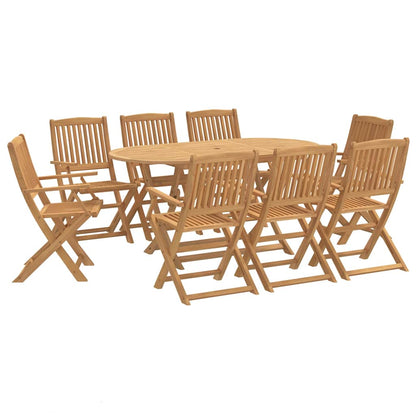 vidaXL 9 Piece Garden Dining Set Solid Wood Acacia 2