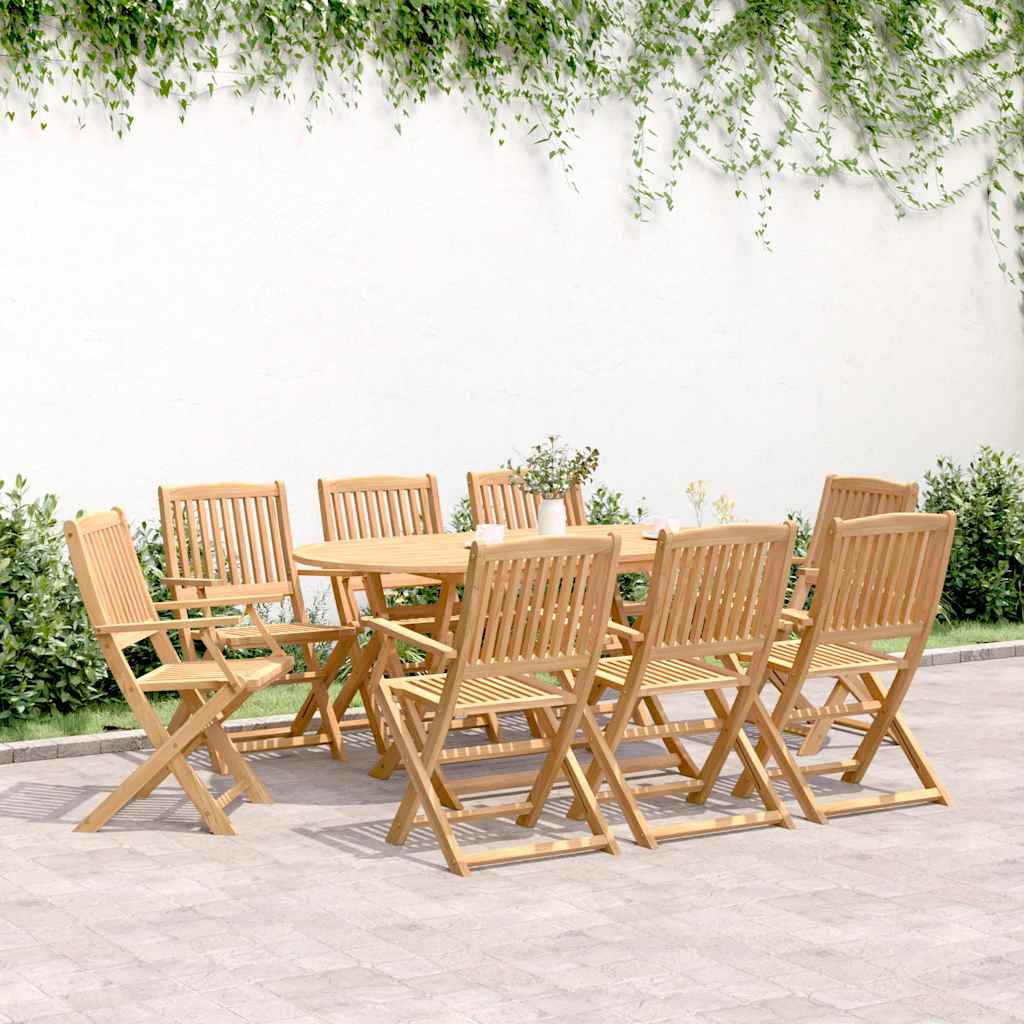 vidaXL 9 Piece Garden Dining Set Solid Wood Acacia 1
