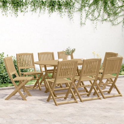 vidaXL 9 Piece Garden Dining Set Solid Wood Acacia 3