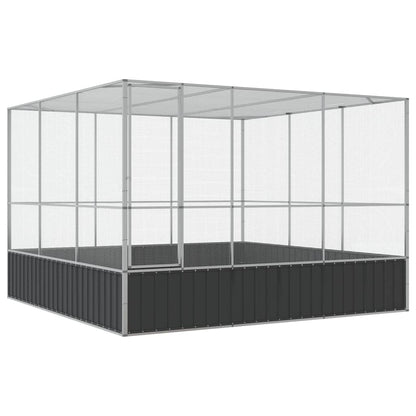 vidaXL Aviary Silver 311x307x212 cm Steel 2