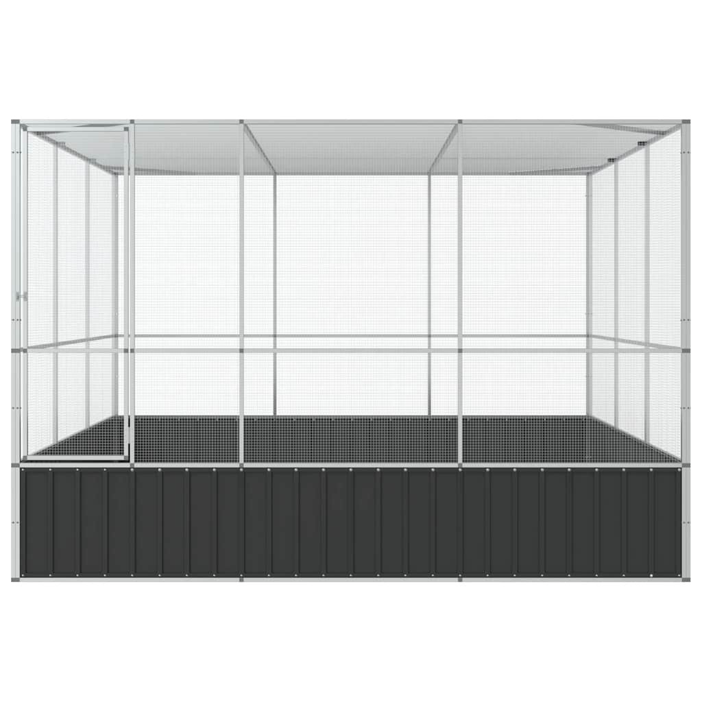vidaXL Aviary Silver 311x307x212 cm Steel 4