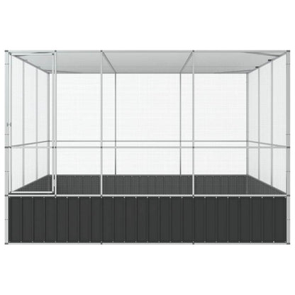 vidaXL Aviary Silver 311x307x212 cm Steel 4