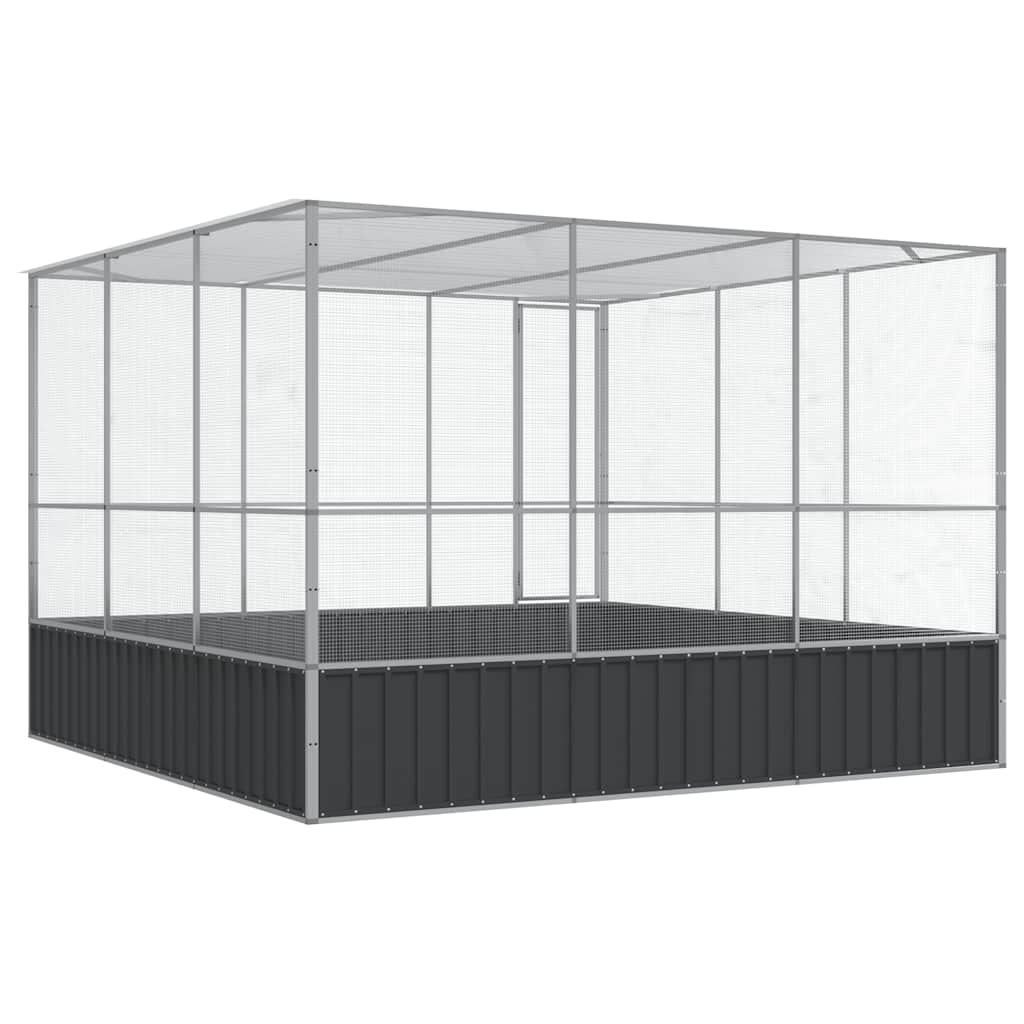 vidaXL Aviary Silver 311x307x212 cm Steel 5