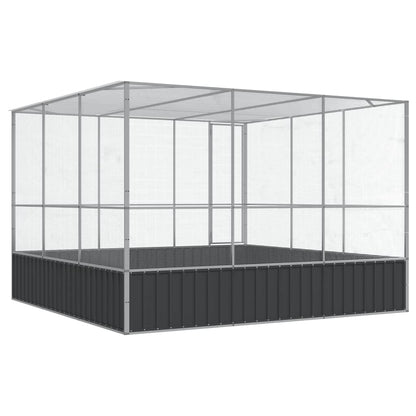 vidaXL Aviary Silver 311x307x212 cm Steel 5