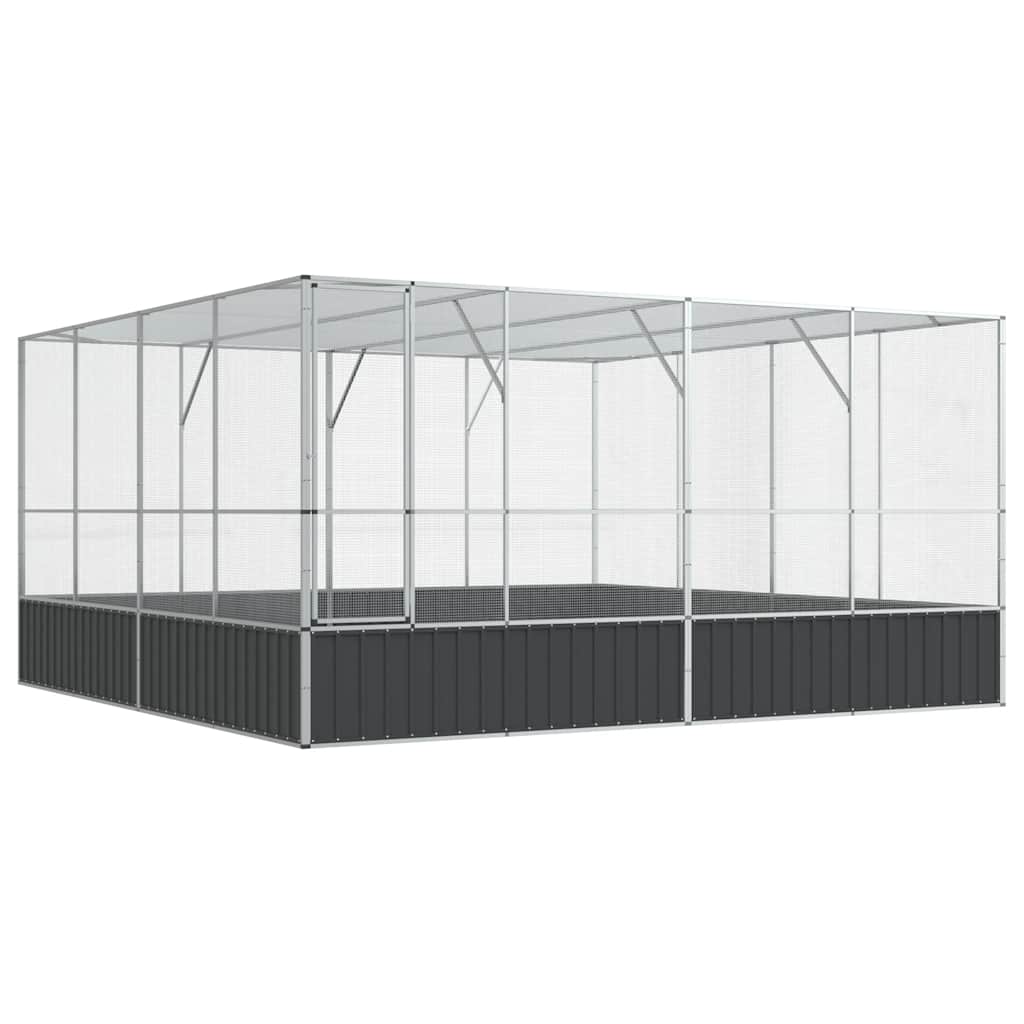 vidaXL Aviary Silver 418x414x212 cm Steel 2