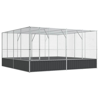 vidaXL Aviary Silver 418x414x212 cm Steel 2