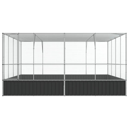vidaXL Aviary Silver 418x414x212 cm Steel 4
