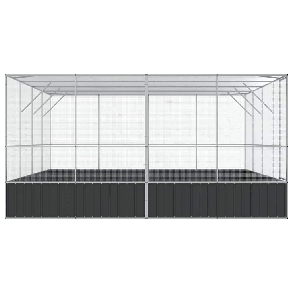vidaXL Aviary Silver 418x414x212 cm Steel 5