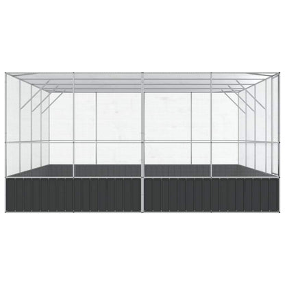 vidaXL Aviary Silver 418x414x212 cm Steel 5