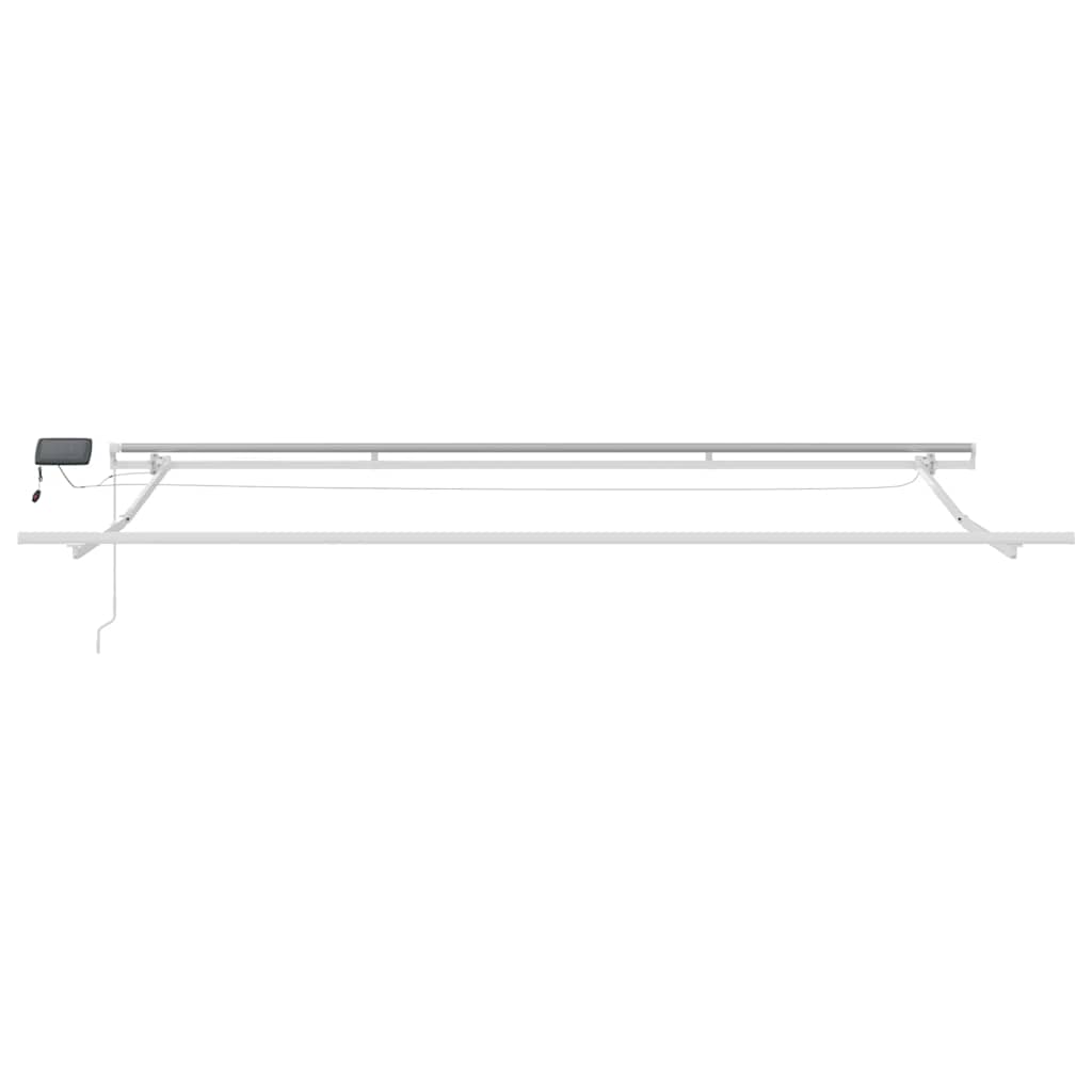 vidaXL Manual Retractable Awning with LED Burgundy 450x300 cm 6
