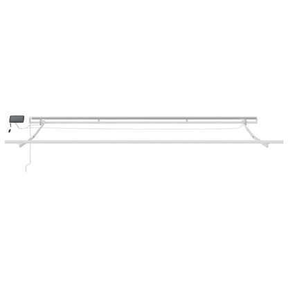 vidaXL Manual Retractable Awning with LED Burgundy 450x300 cm 6