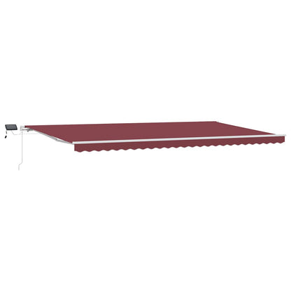 vidaXL Retractable Awning Burgundy 600 x 300 cm Fabric and Aluminium 2