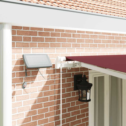 vidaXL Retractable Awning Burgundy 600 x 300 cm Fabric and Aluminium 4