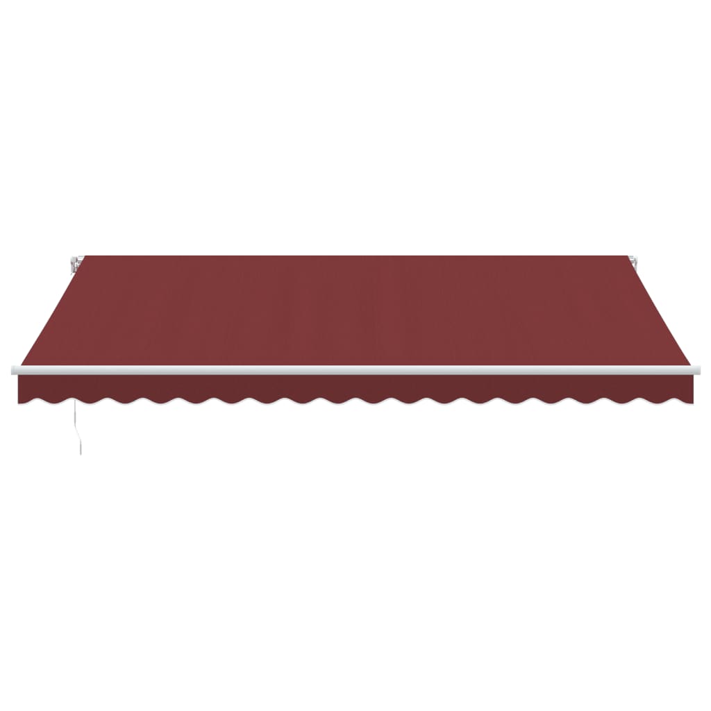 vidaXL Retractable Awning Burgundy 450 x 350 cm Fabric and Aluminium 3