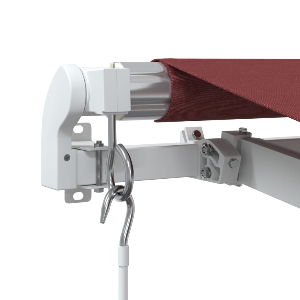 vidaXL Retractable Awning Burgundy 450 x 350 cm Fabric and Aluminium 5