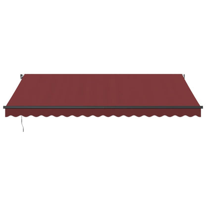 vidaXL Manual Retractable Awning Burgundy 450x350 cm 3