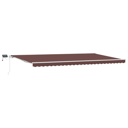 vidaXL Retractable Awning Brown 600 x 300 cm Fabric and Aluminium 2