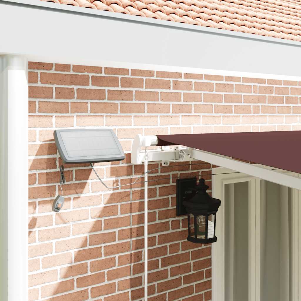 vidaXL Retractable Awning Brown 600 x 300 cm Fabric and Aluminium 4