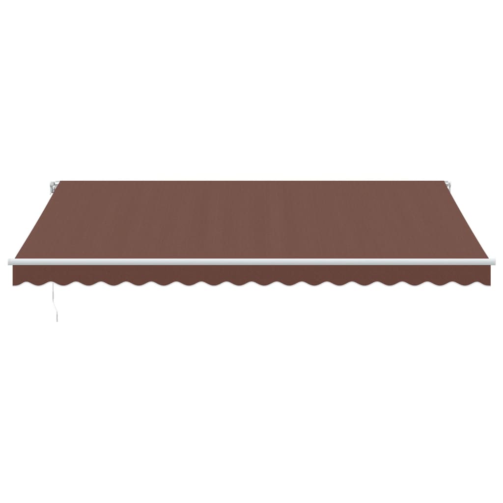 vidaXL Manual Retractable Awning Brown 450x350 cm 3