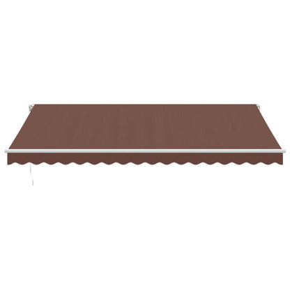 vidaXL Manual Retractable Awning Brown 450x350 cm 3