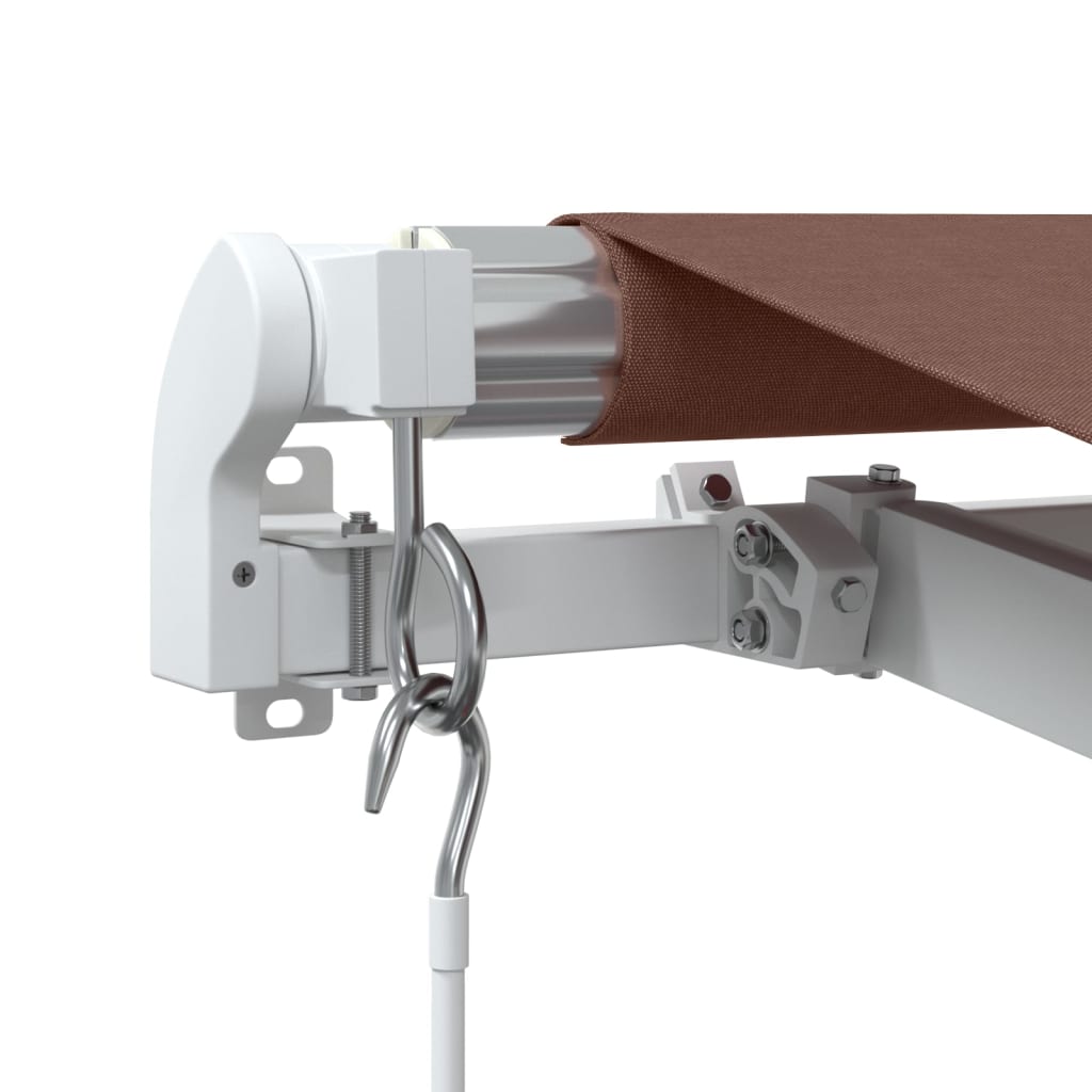vidaXL Manual Retractable Awning Brown 450x350 cm 6