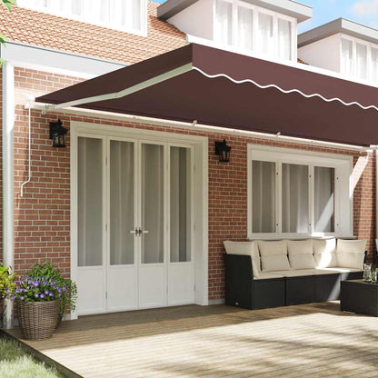 vidaXL Manual Retractable Awning Brown 600x300 cm 3