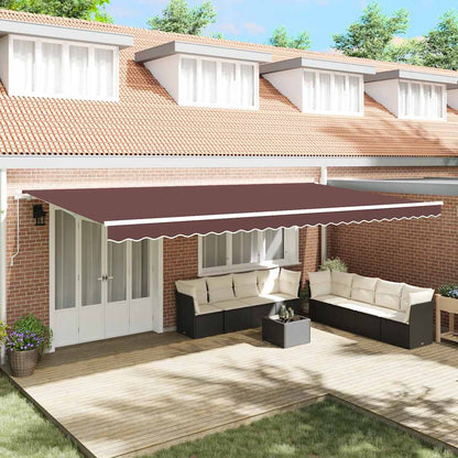 vidaXL Manual Retractable Awning Brown 600x300 cm 1