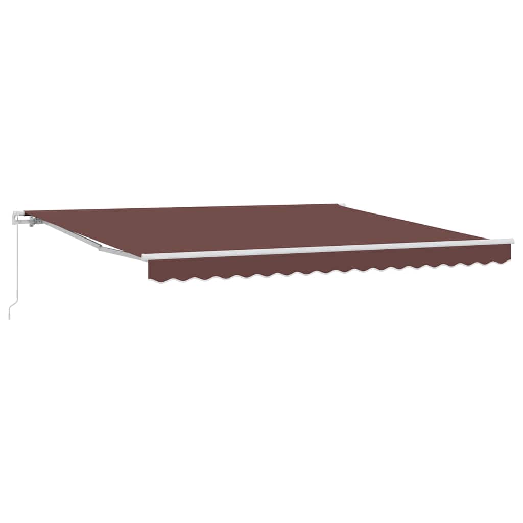 vidaXL Manual Retractable Awning Brown 400x300 cm 2