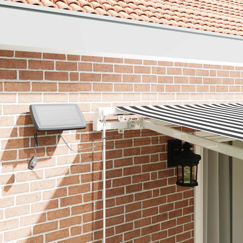 vidaXL Manual Retractable Awning with LED Anthracite&White 450x300 cm 4