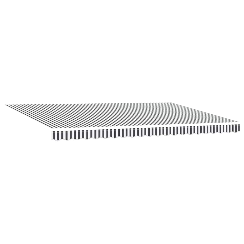 vidaXL Manual Retractable Awning with LED Anthracite&White 500x300 cm 5